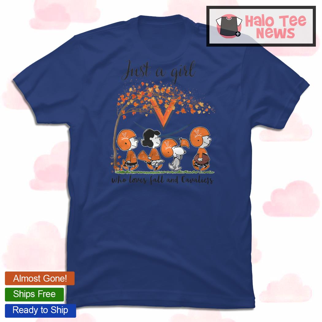 Virginia Cavaliers Peanuts Cartoon Just A Girl Who Loves Fall And