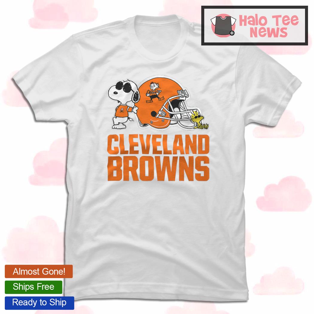 Cleveland Browns Snoopy and Charlie Brown with Woodstock cartoon T-shirt,  hoodie, sweater, long sleeve and tank top